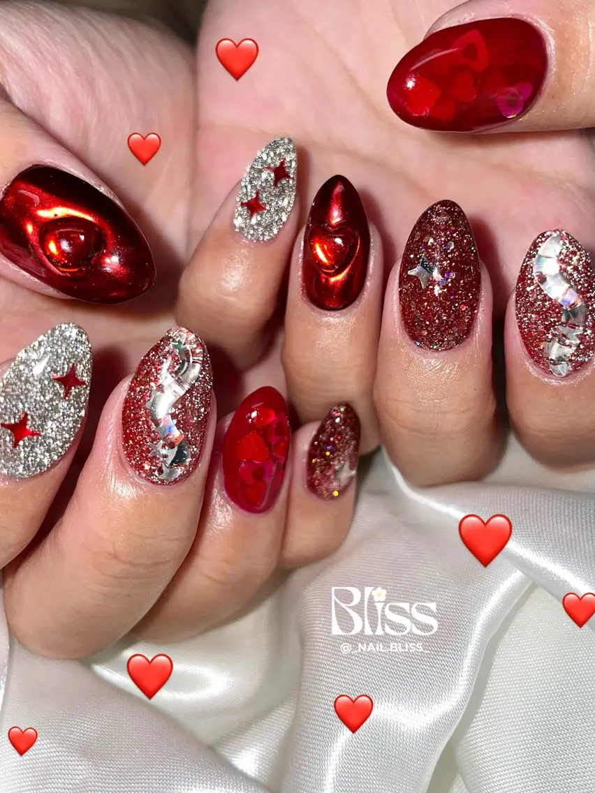 ネイル フラッシュネイル ミラーネイル 持ち込み ハンドネイル NAIL BLISSのネイルデザイン