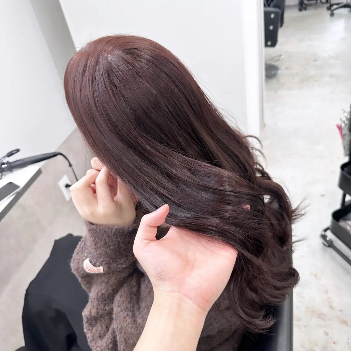 ロング カラー ブラウンカラー チョコレートブラウン カット ヘアカラー トリートメント 福岡美容師 SOUTAのヘアスタイル