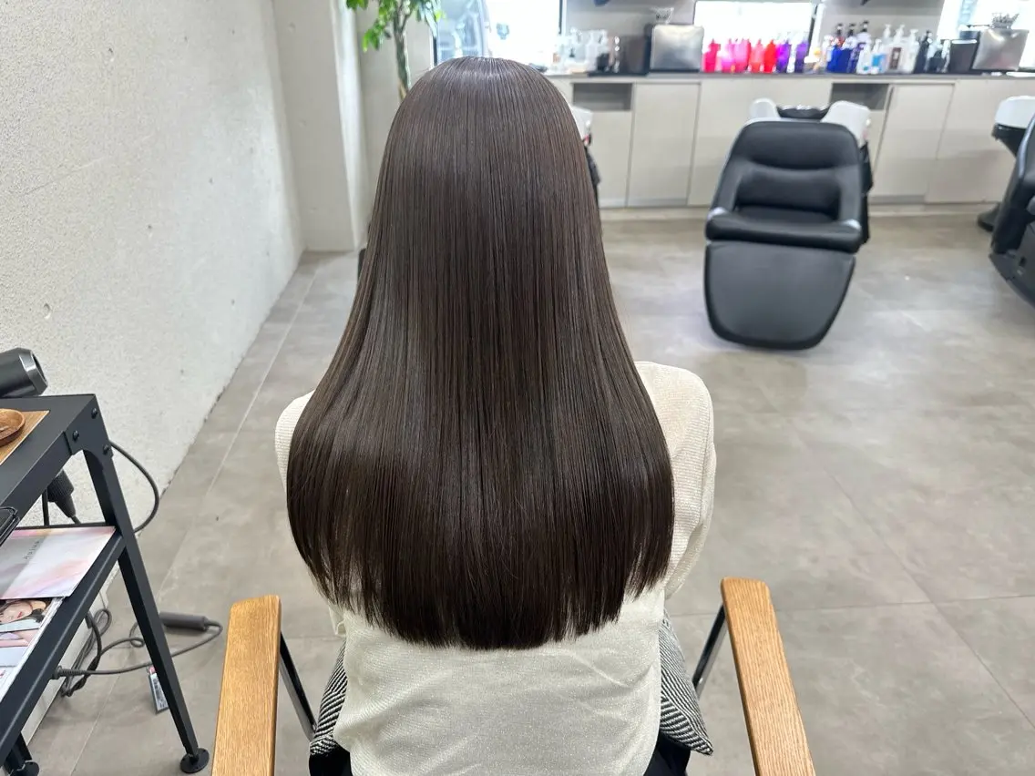 ロング 縮毛矯正 田川 聖菜のヘアスタイル