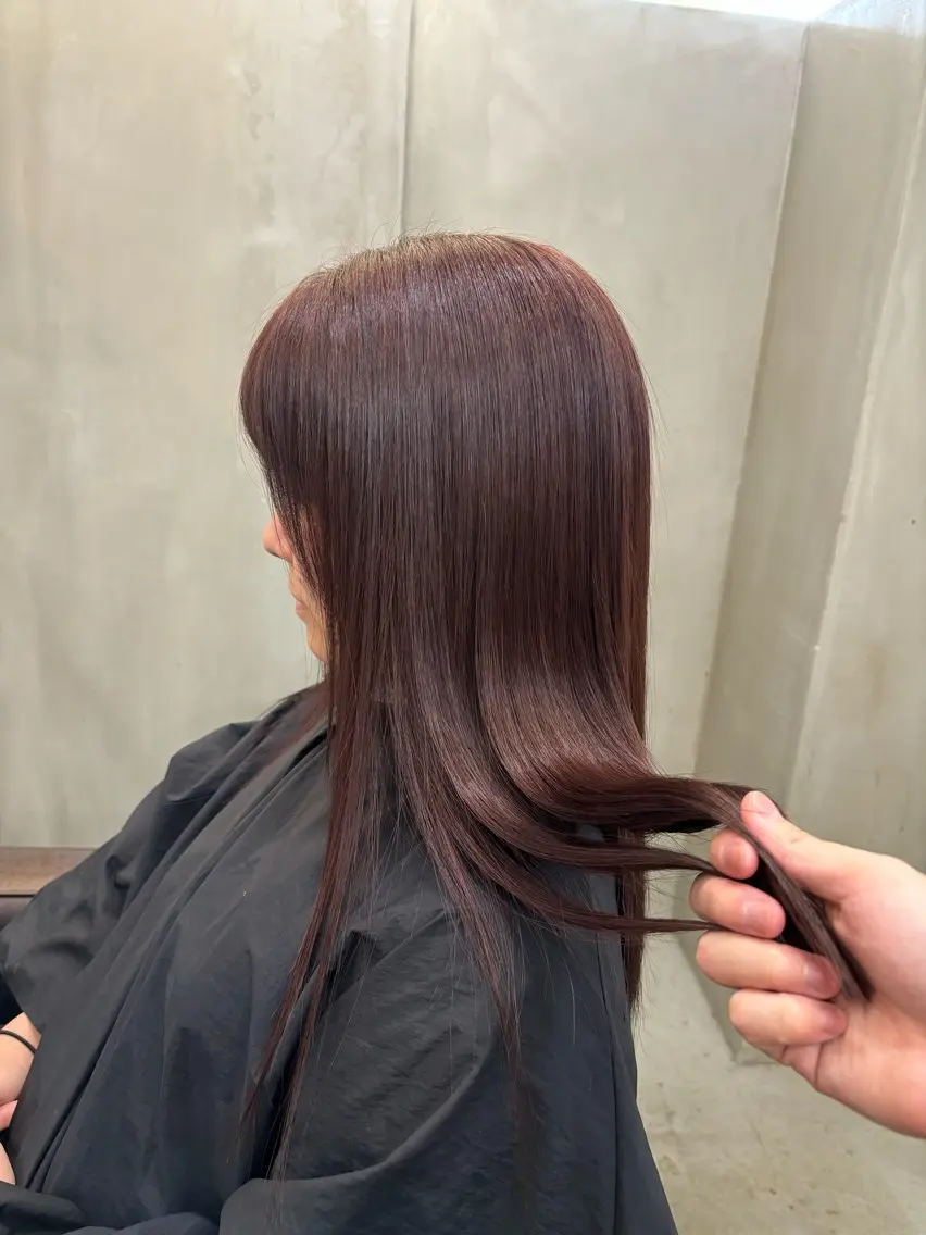 セミロング カラー ブラウンカラー ピンクカラー ピンクブラウン ヘアカラー 中園康 /カラー/ブリーチのヘアスタイル