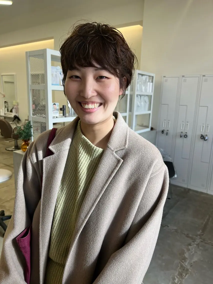🗒似合わせカット+ナチュラルパーマ〈ショート〉の写真