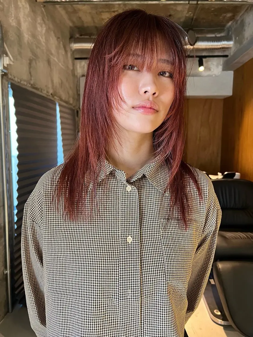 ミディアム タナカ レイのヘアスタイル