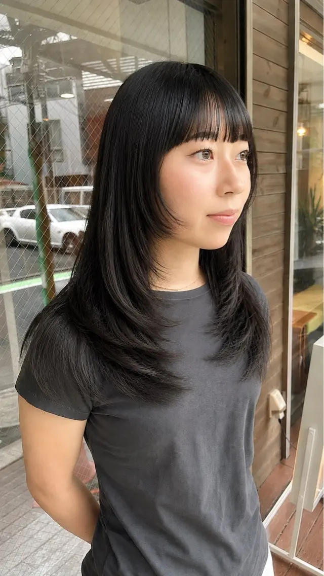 ロング カット ヘアカラー 透明感カラー/ レイヤー🤎mamiのヘアスタイル