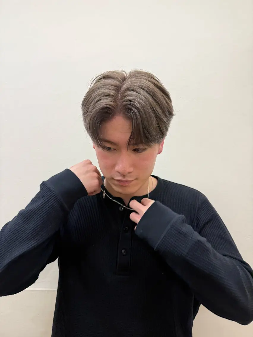ショート カラー メンズ メンズハイトーン ハイトーンカラー ヘアカラー 新潟万代/暖色・ 透明感カラー/アミのヘアスタイル