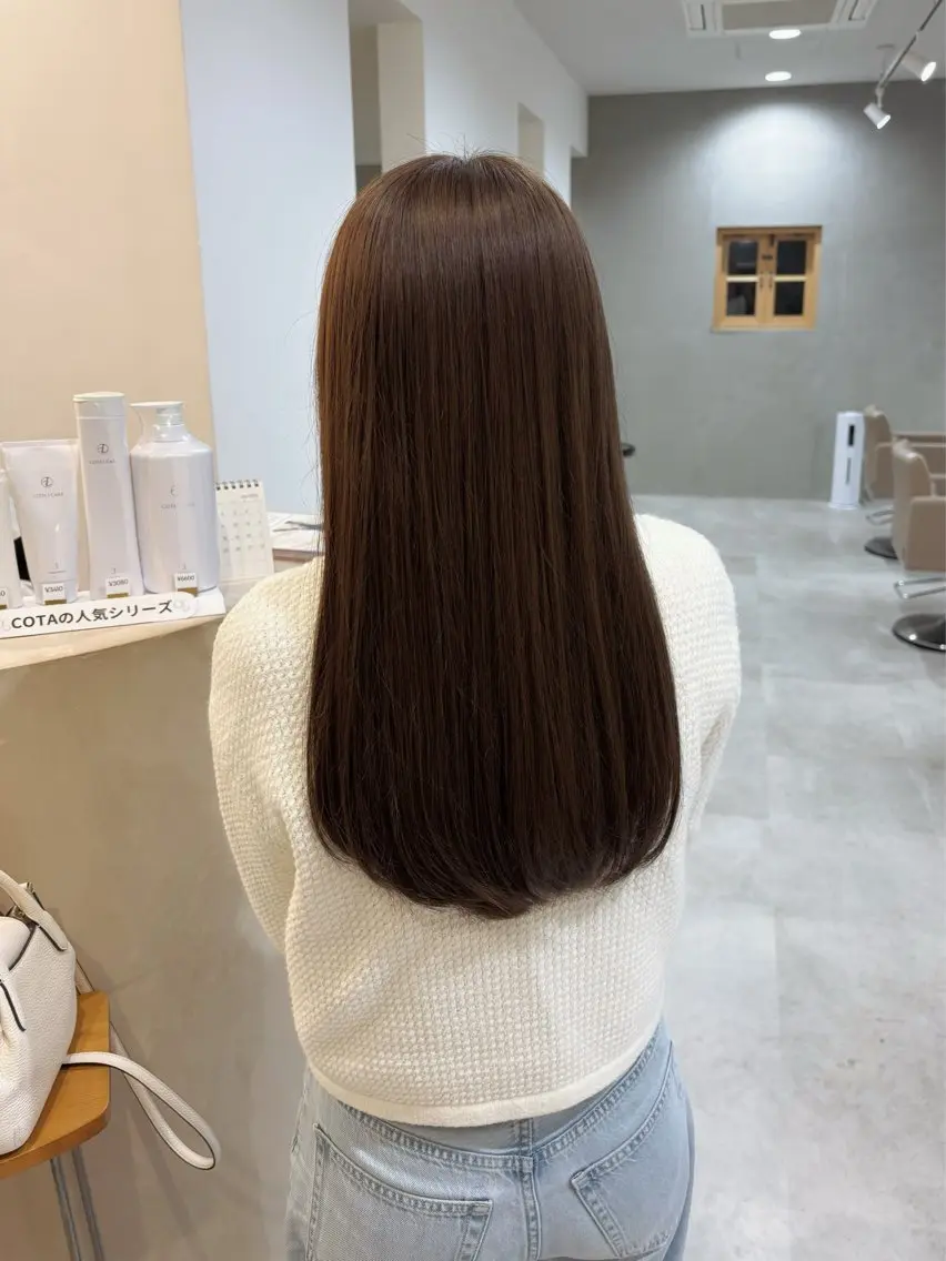 ロング カット ヘアカラー トリートメント 真弓 理沙/艶カラーのヘアスタイル