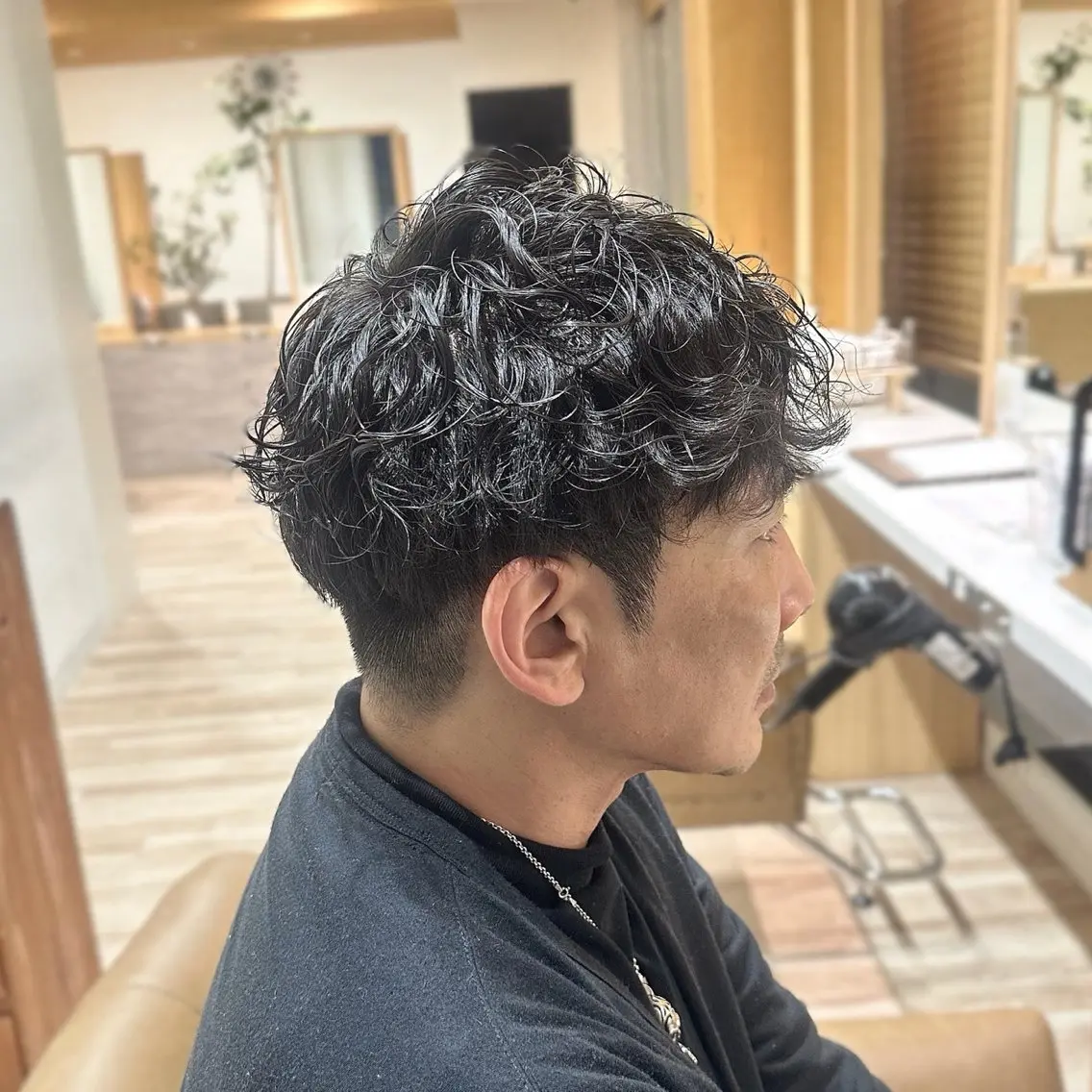 パーマ メンズ カット パーマ 美蘭/レイヤーカット /暖色カラー🍒❤️のヘアスタイル