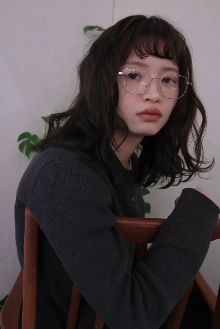 セミロング カラー パーマ セミロングパーマ デジタルパーマ カット ヘアカラー パーマ ooit 【オーイット】のヘアスタイル