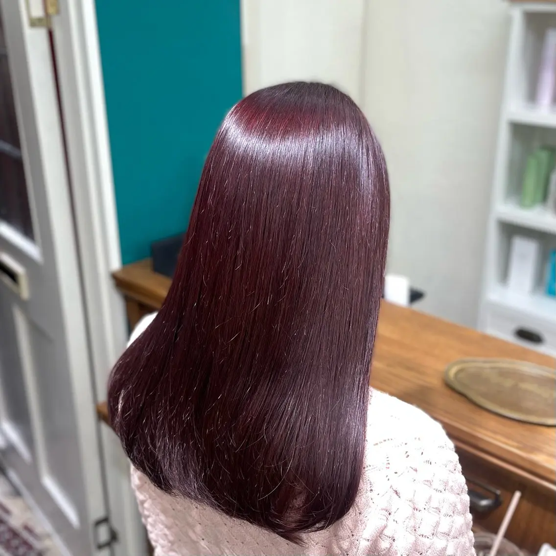 セミロング カラー カット ヘアカラー トリートメント 🎀ときの/髪質改善 透けッ暖色カラー🪞のヘアスタイル