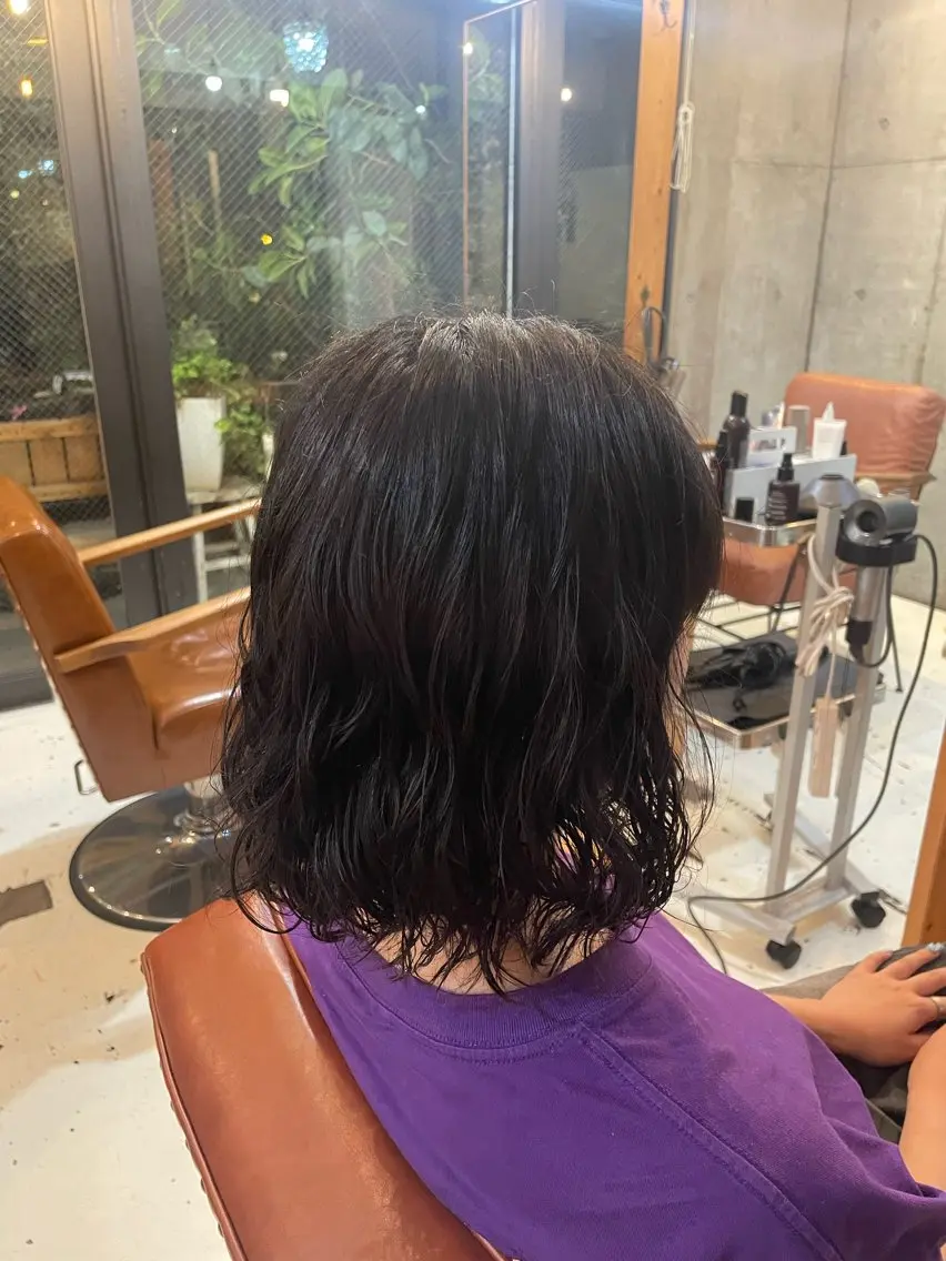 ミディアム パーマ ミディアムパーマ パーマ 暖色/似合わせカラー 🦩岡本早苗のヘアスタイル