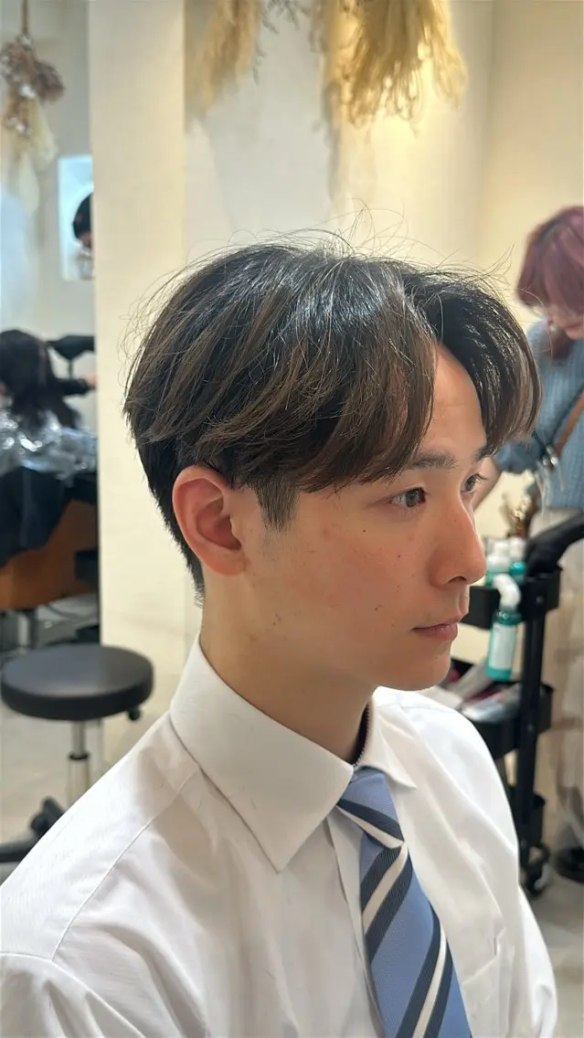 ミディアム カット メンズパーマ特化 /メンズ支持率◎のヘアスタイル