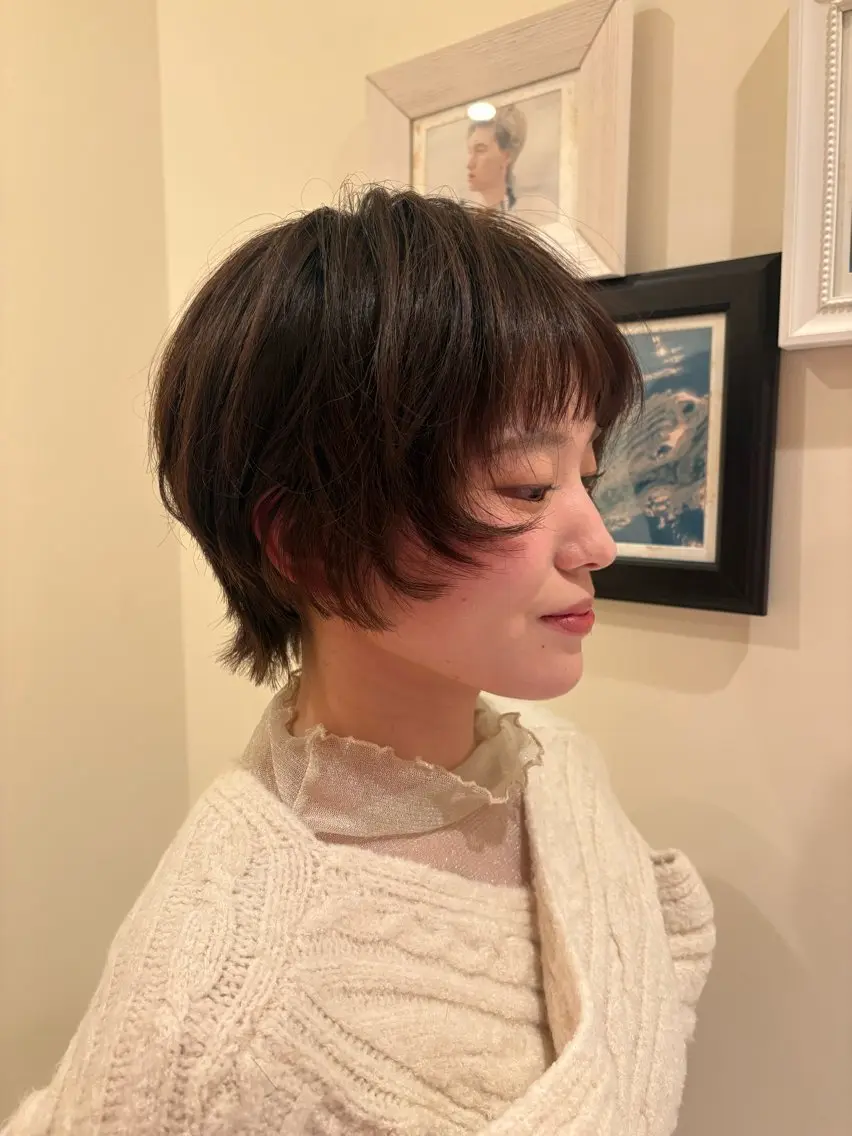 ショート ショートヘア ウルフカット 田内満里奈 /ショートカットのヘアスタイル