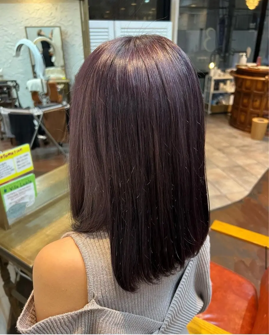 セミロング こばやし あこのヘアスタイル