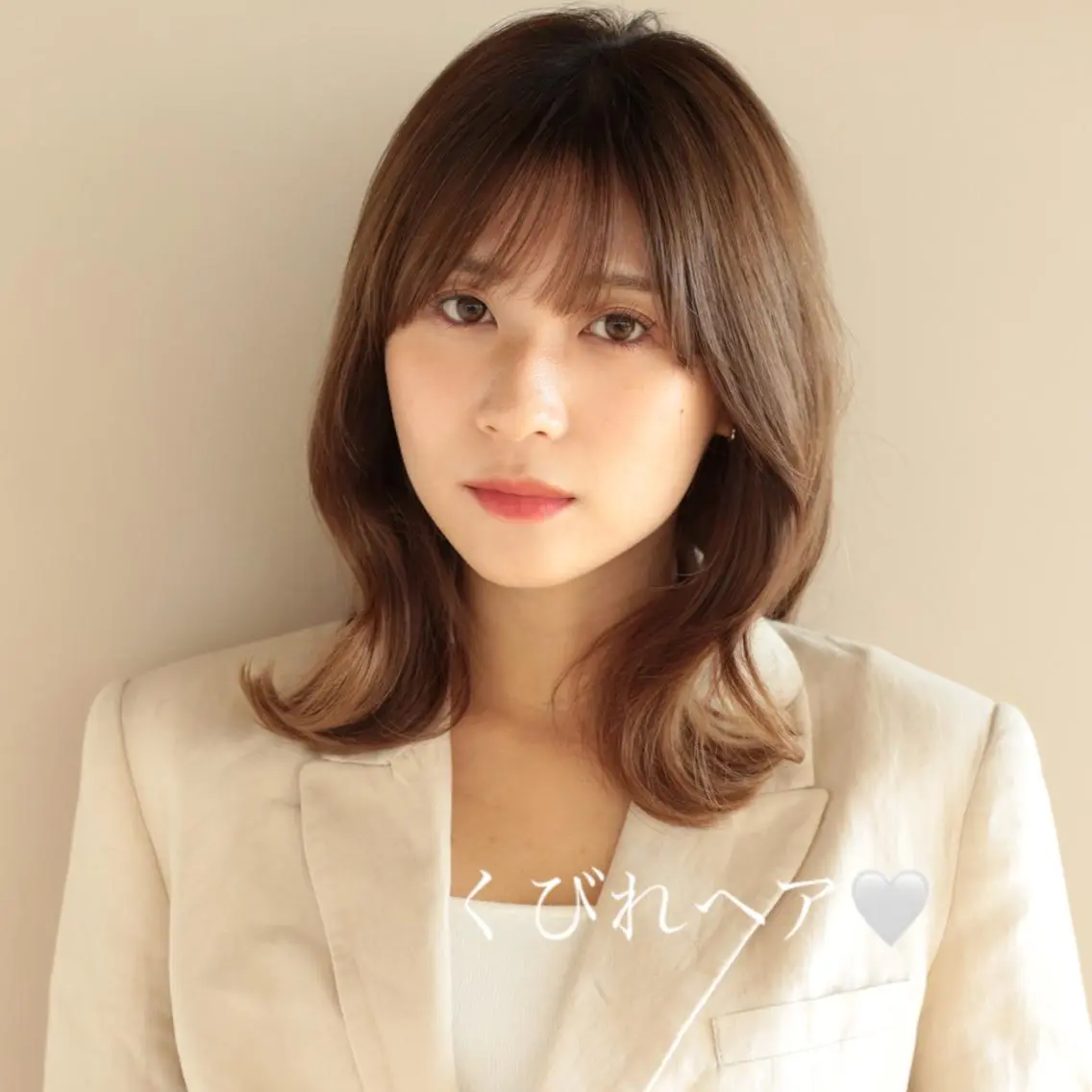 ミディアム カラー パーマ ヘアアレンジ ヘアカラー トリートメント 🍼顔周りカット/ レイヤー/小川華奈のヘアスタイル