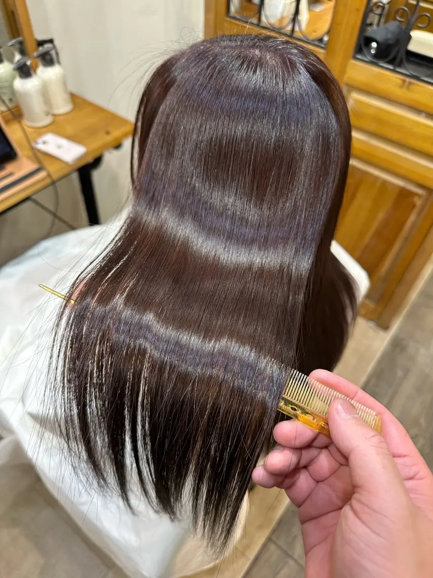ロング 髪質改善 トリートメント カット ヘアカラー トリートメント 縮毛矯正/山根勇平 /完全マンツーマンのヘアスタイル