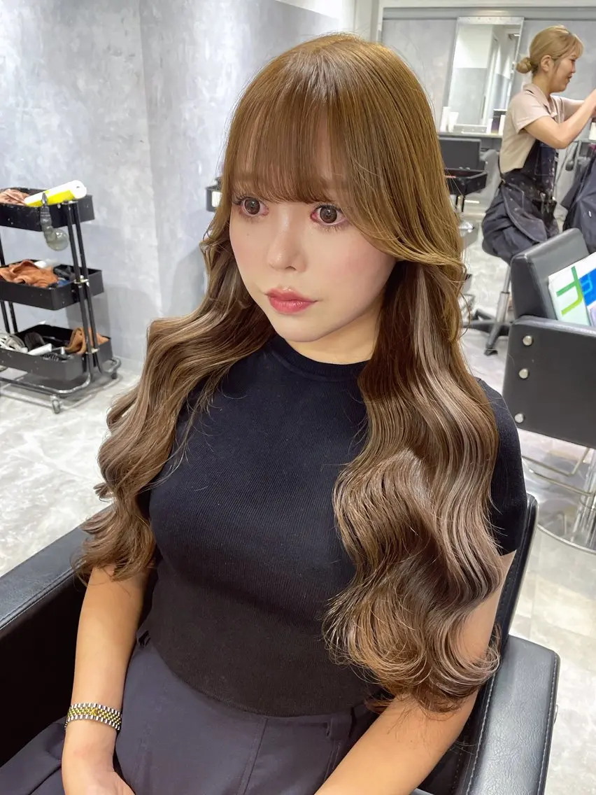 ロング 透明感カラー🇰🇷 レイヤー✨桑原　研太のヘアスタイル