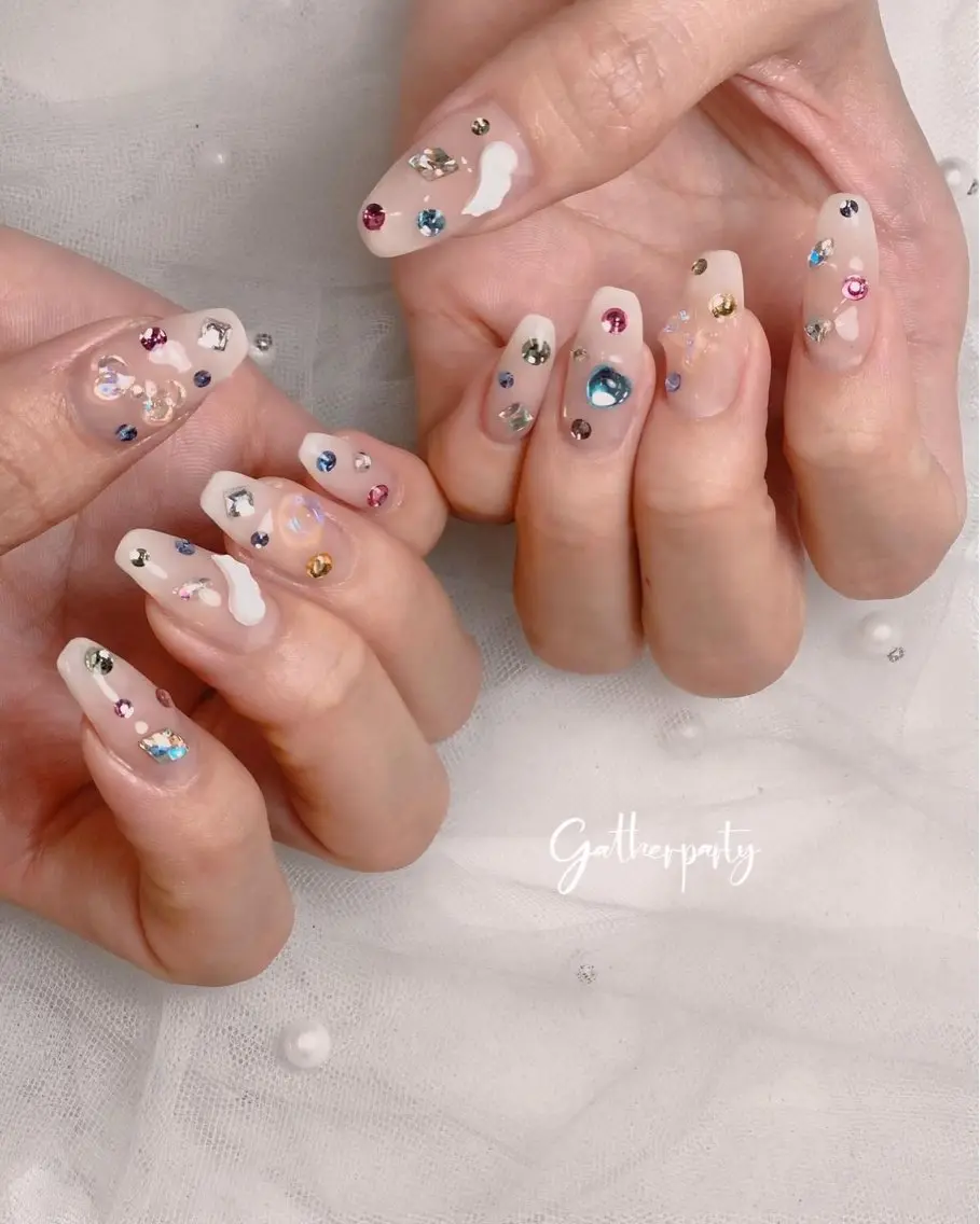 ネイル グラデーション ラメ(グリッター) マグネットネイル ミラーネイル ニュアンスネイル ハンドネイル Lumi de nailsのネイルデザイン