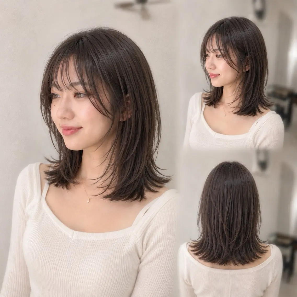 ミディアム 天王町×韓国レイヤー 髪質改善 佐藤友茉のヘアスタイル