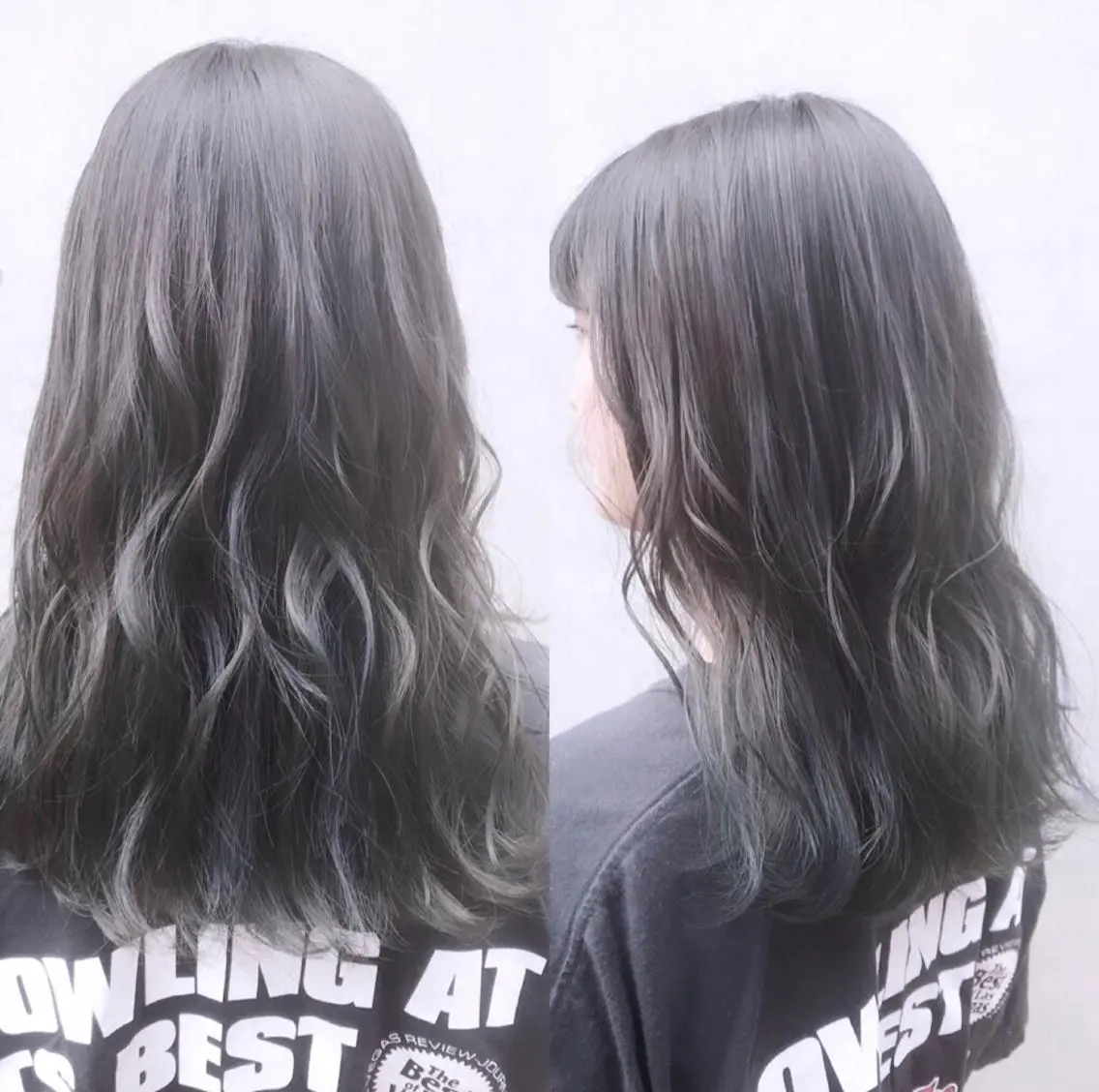 ロング カラー ヘアアレンジ ブルーカラー ブルーグレー ヘアカラー トリートメント アイラッシュ/美容室 個室/瀬戸 一菜のヘアスタイル