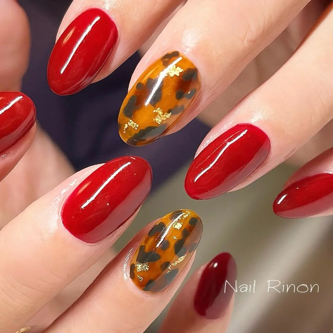 ネイル アニマル柄 ハンドネイル Nail Rinonのネイルデザイン