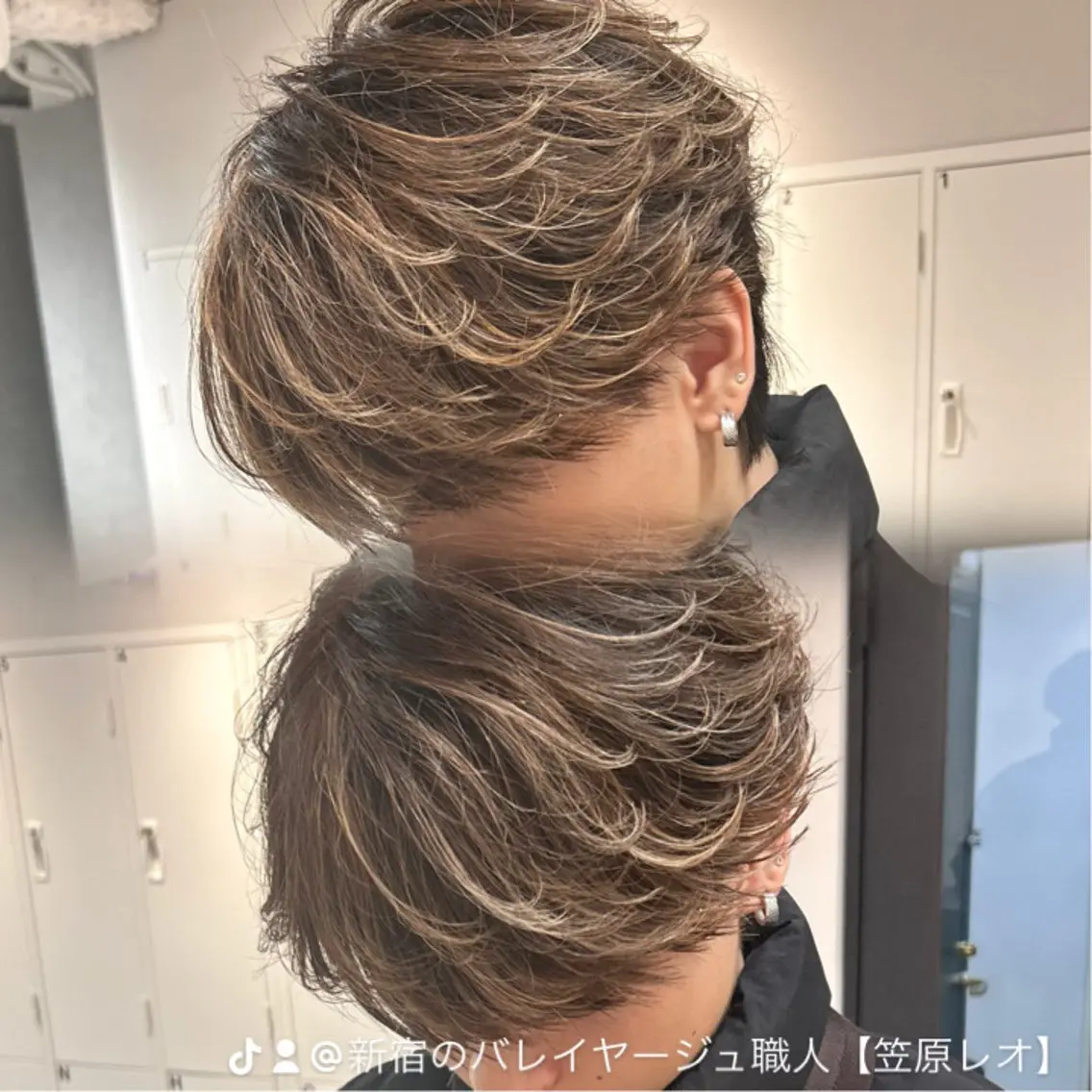 カラー パーマ メンズ メンズハイライト メンズメッシュ ハイライトカラー メッシュ 外国人風カラー職人 レオのヘアスタイル
