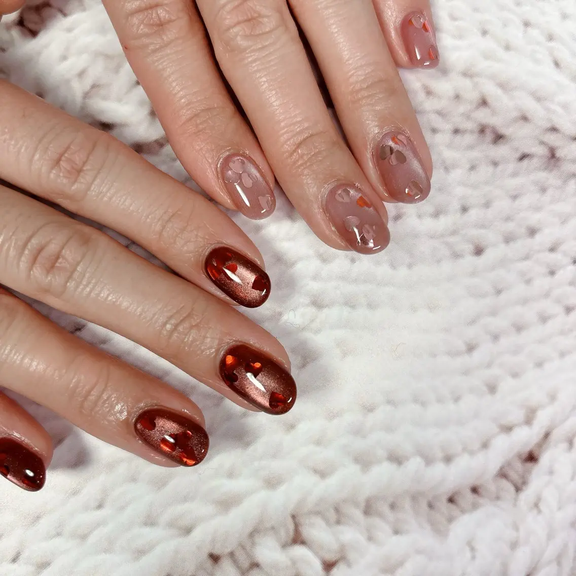 ネイル ハート バレンタイン ハンドネイル nailsalon Asryのネイルデザイン