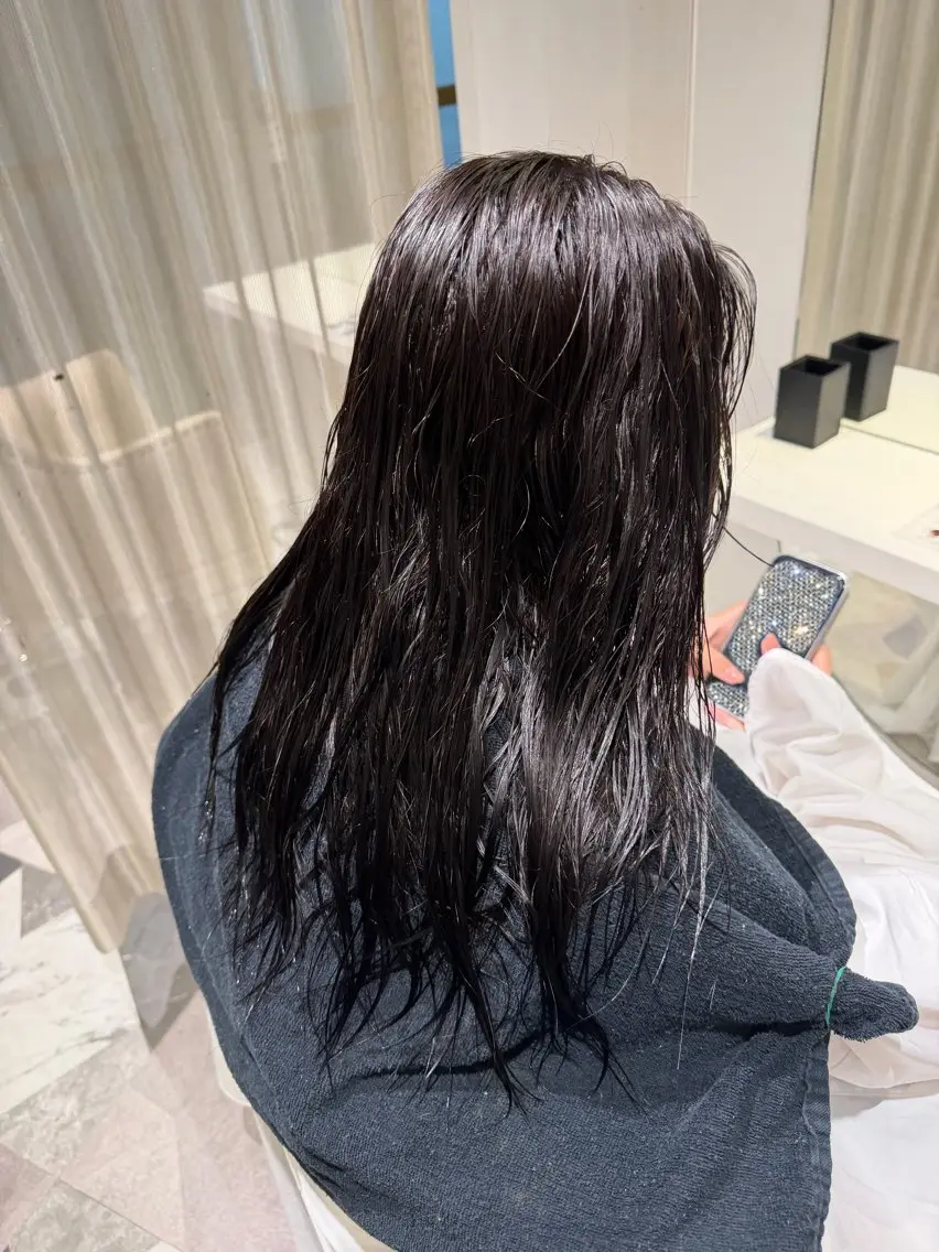 セミロング 福山艶髪|髪質改善| 三宅星哉のヘアスタイル