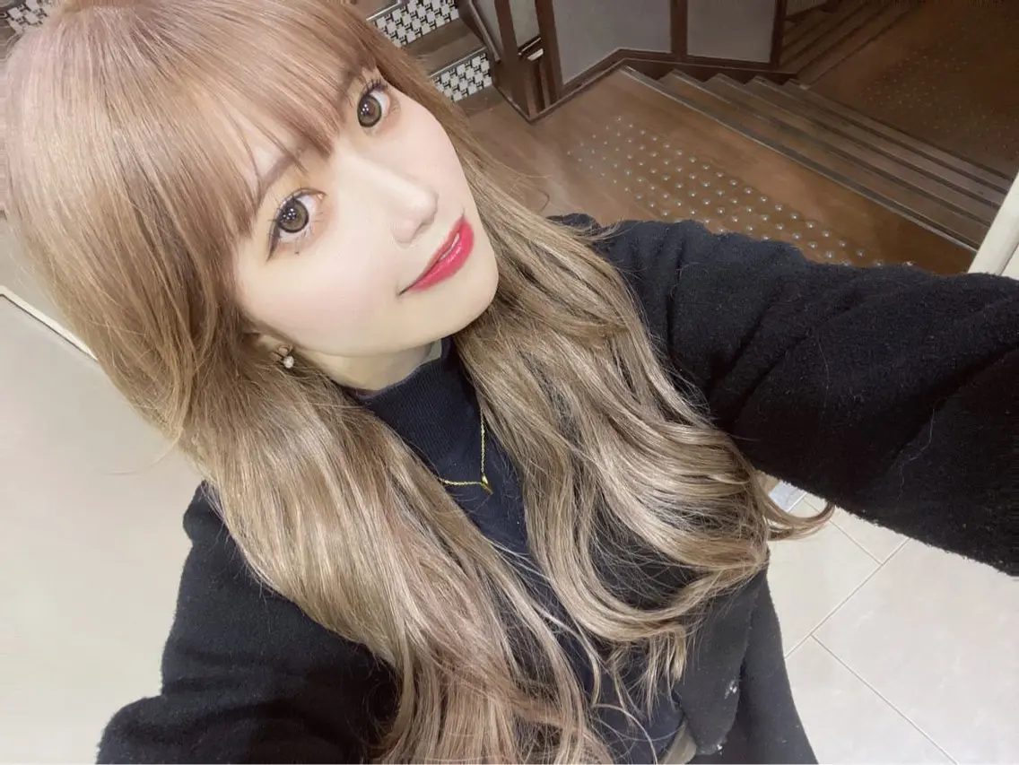 ロング カラー ヘアカラー トリートメント ヘアセット ♱地雷カラー♱ウルフ ♱ 藍衣 ♱のヘアスタイル