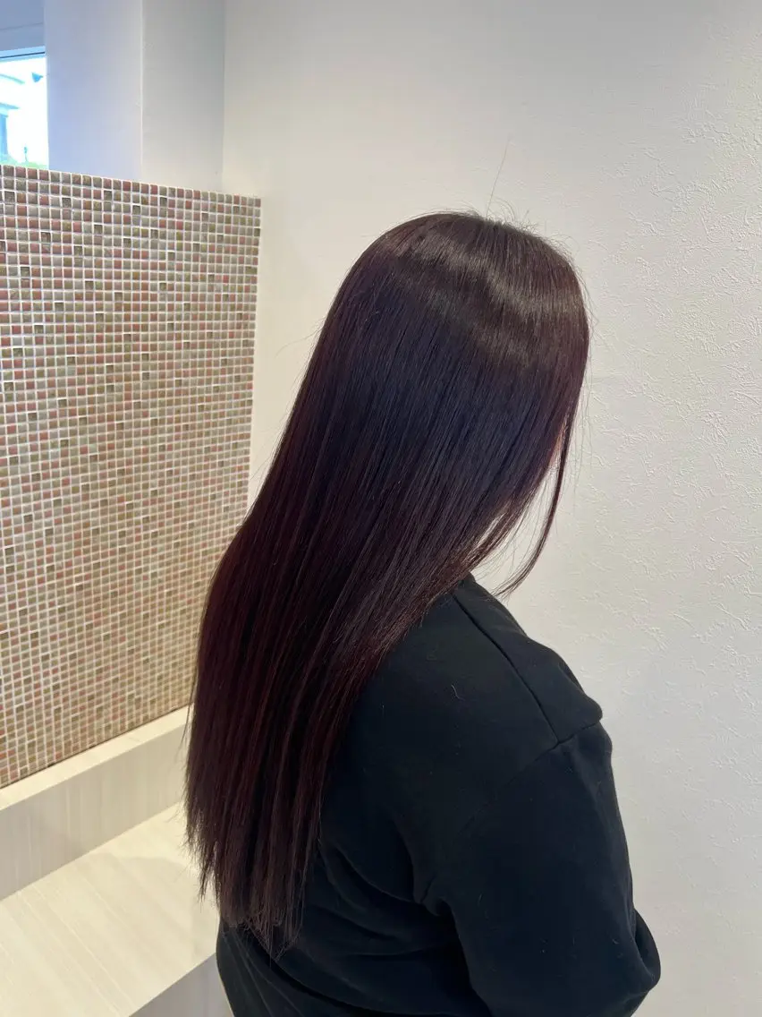ロング レッドブラウン ヘアカラー 谷川 一貴のヘアスタイル