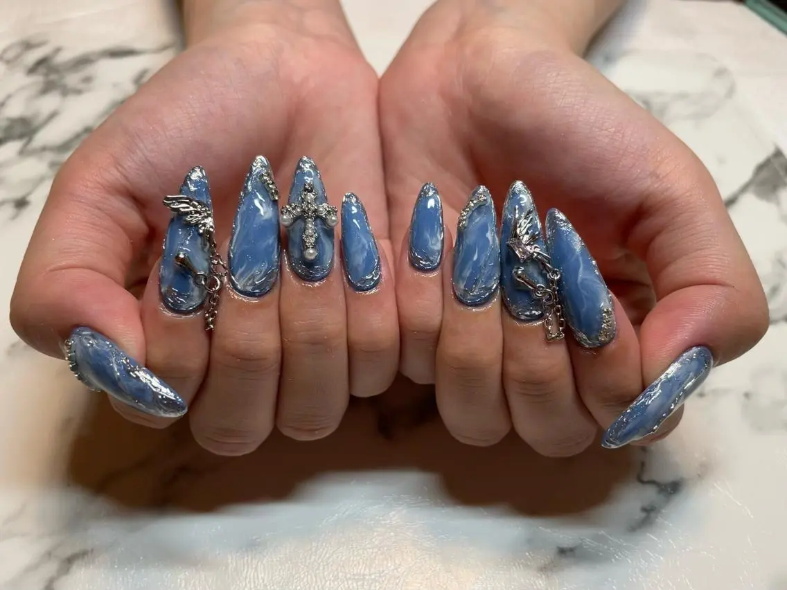 ネイル 長さ出し ミラーネイル ハンドネイル エン Nail salonのネイルデザイン