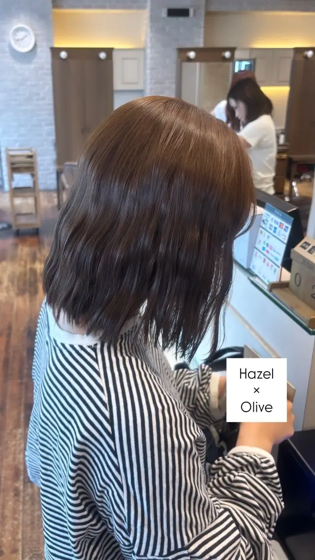 カラー カット ヘアカラー トリートメント 梅田/韓国レイヤー/ 透明感カラー/かれんのヘアスタイル