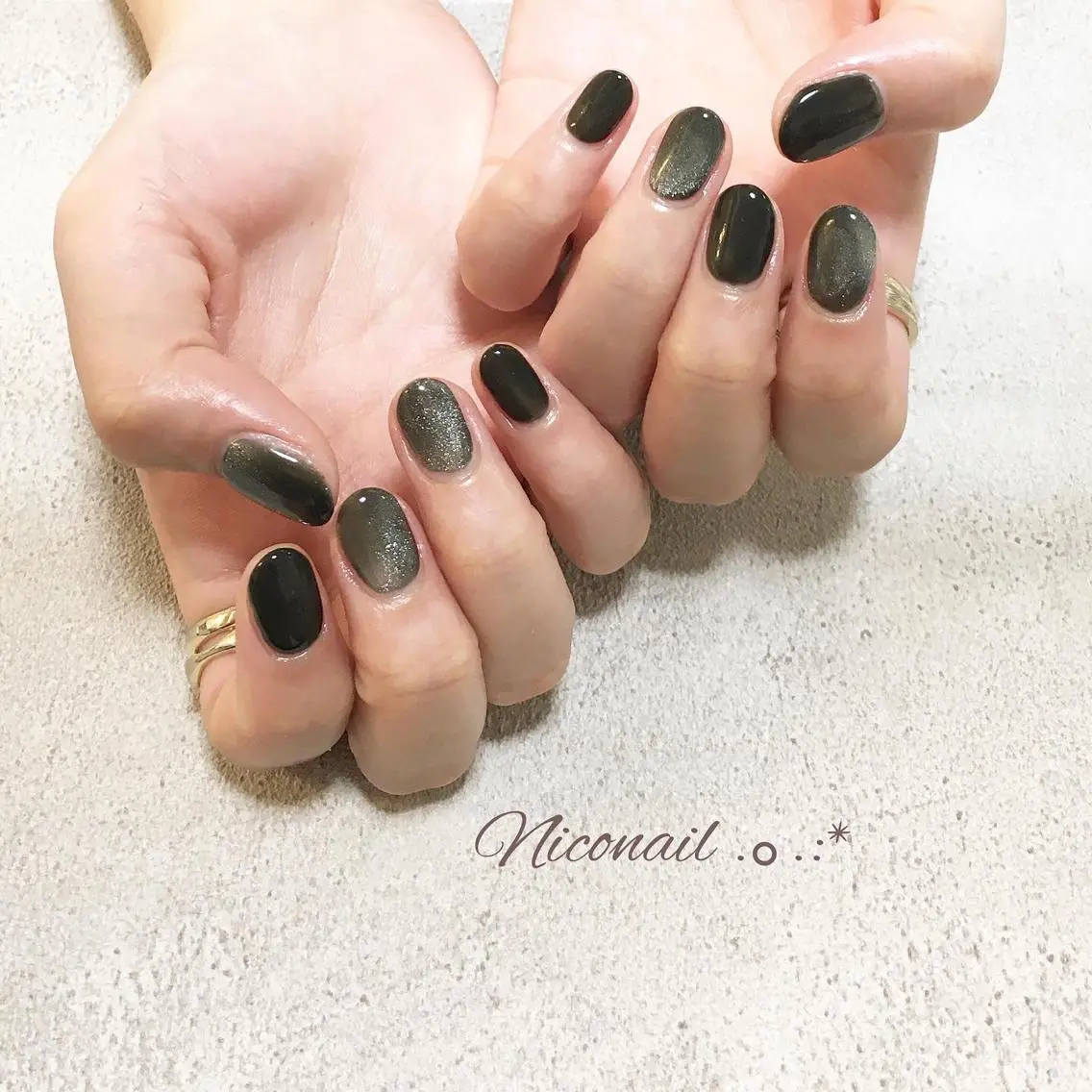 ネイル アートネイル マグネットネイル ワンカラーネイル Niconail ☆ 仙川/ Aiのネイルデザイン