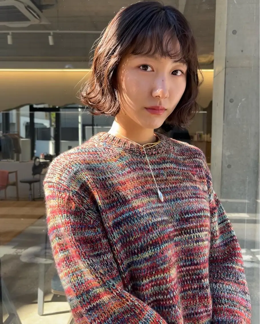 ショート カラー パーマ カット ヘアカラー レイヤーカット/ 酸性ストレート梅田のヘアスタイル