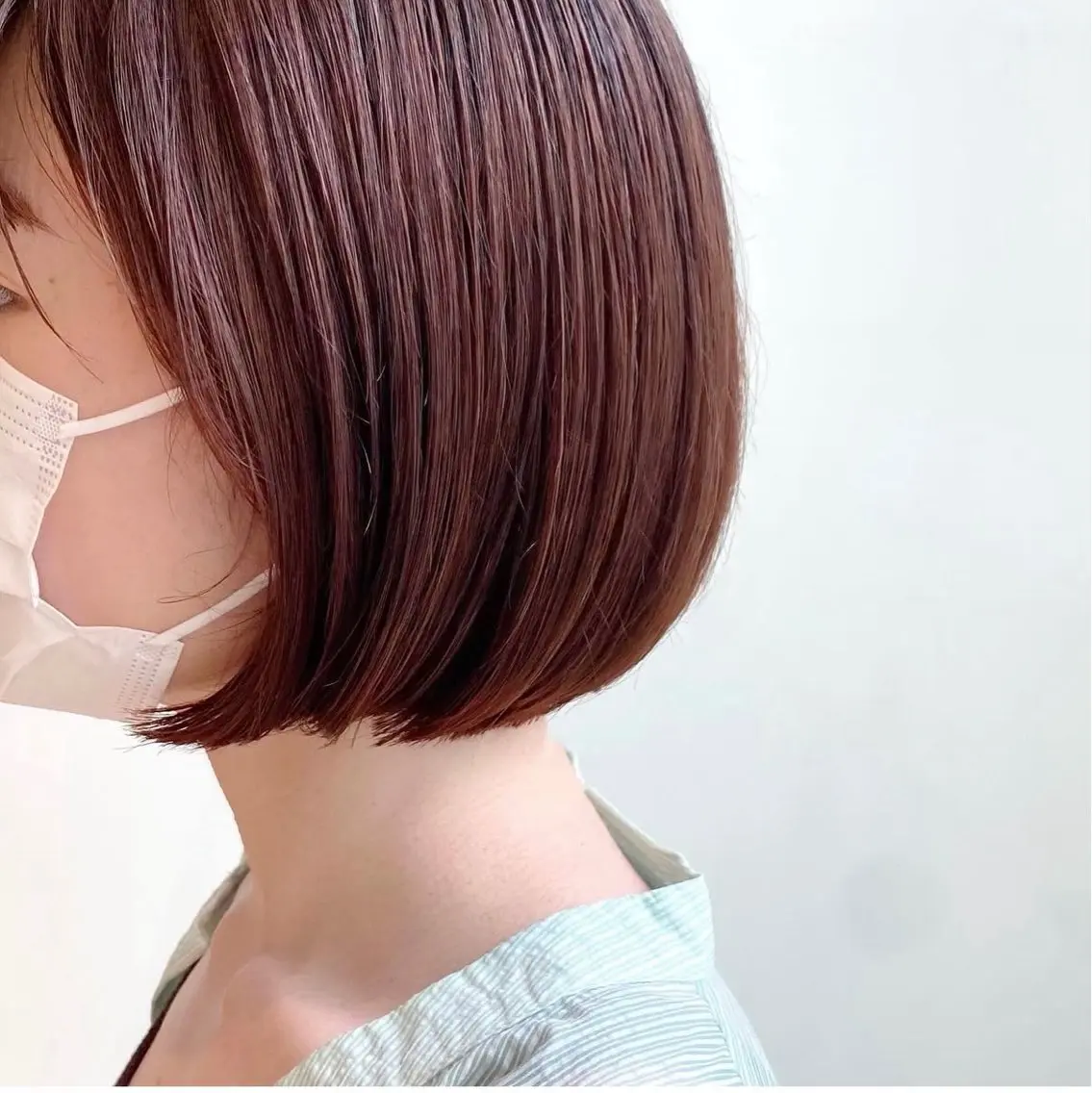 ミディアム カット ヘアカラー トリートメント 暖色カラー/かまや ゆきえのヘアスタイル