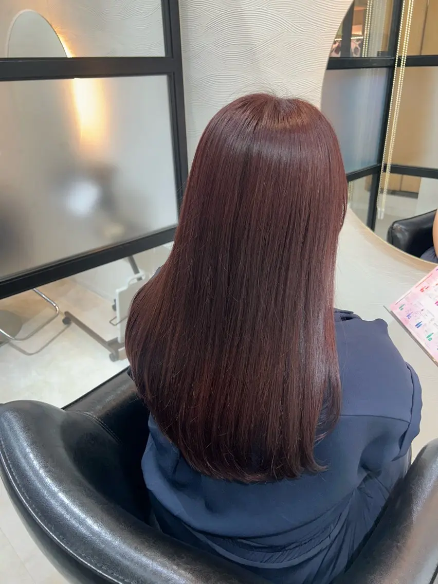 ミディアム カラー カット ヘアカラー トリートメント 🤍透明感/韓国風 🤍サクラギヒトミのヘアスタイル