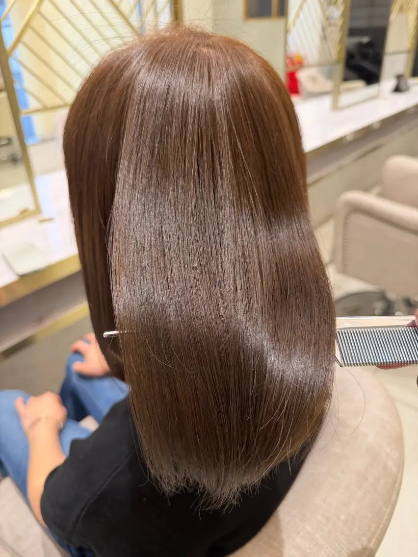 ロング カラー 髪質改善 渡辺　亮/髪質改善 レイヤーカットのヘアスタイル