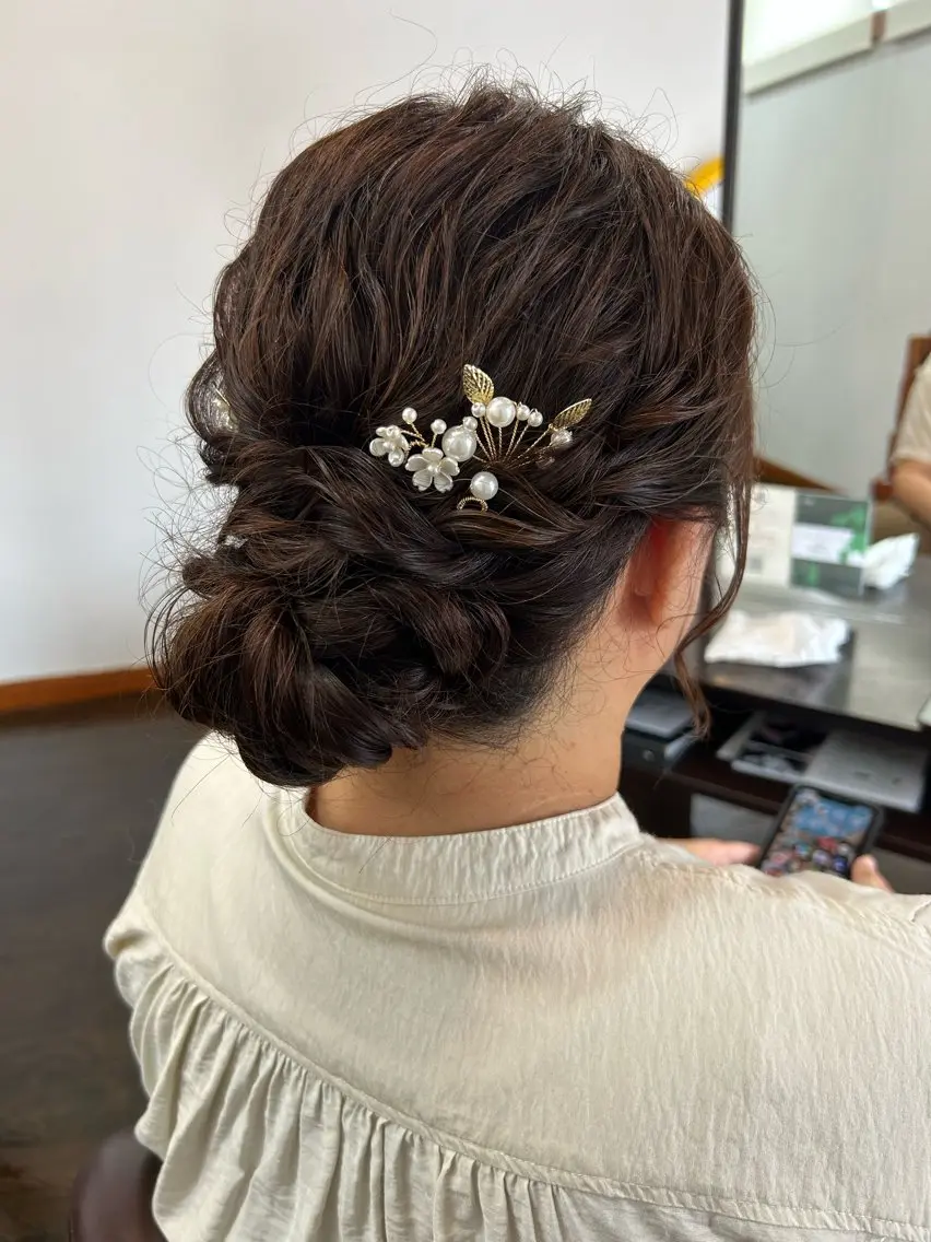 ヘアアレンジ 結婚式・ブライダル 坂本 瑞季 🤍 髪質改善のヘアスタイル