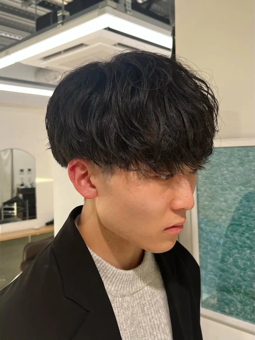 メンズカット+シャドウパーマ+トリートメントの写真
