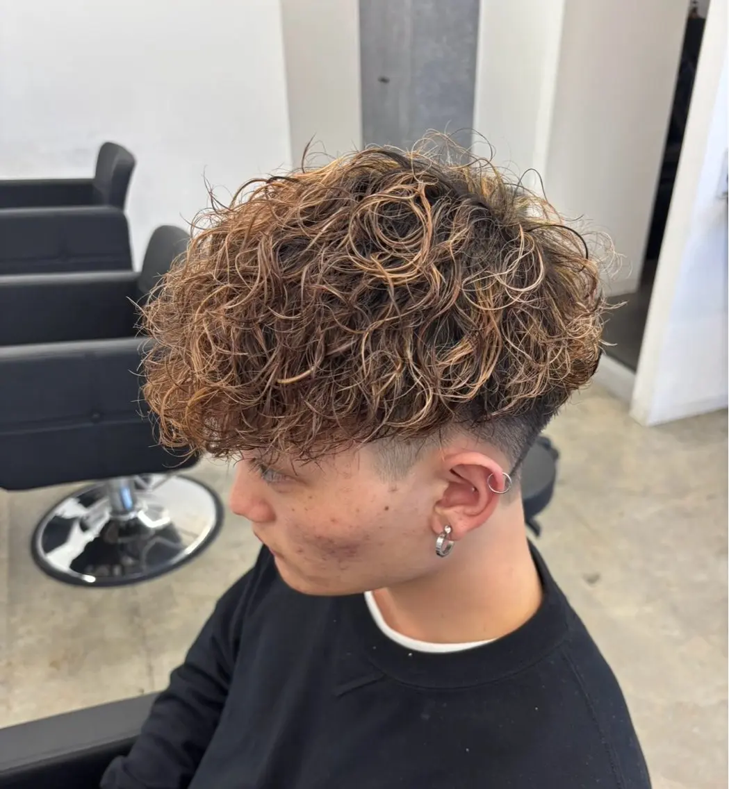 パーマ メンズ カット パーマ メンズ特化美容師 /真家雅樹🔥のヘアスタイル