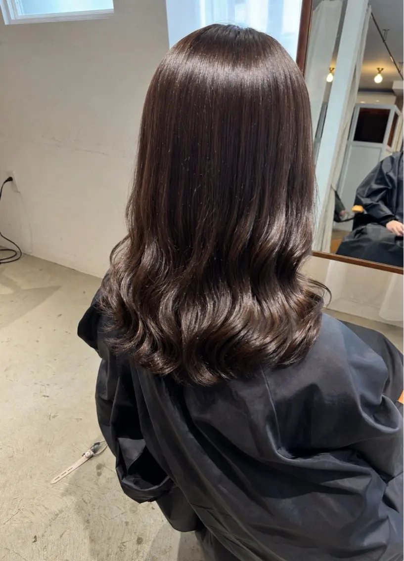 セミロング カット パーマ トリートメント 似合わせレイヤー 阿波座/ふじむらのヘアスタイル