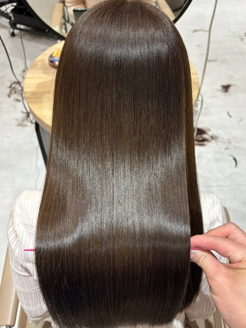 ロング カラー ブリーチ 透明感カラー ブリーチなしカラー 髪質改善 ヘアカラー トリートメント 京都駅/透明感カラー /髪質改善/岩崎拓郎のヘアスタイル