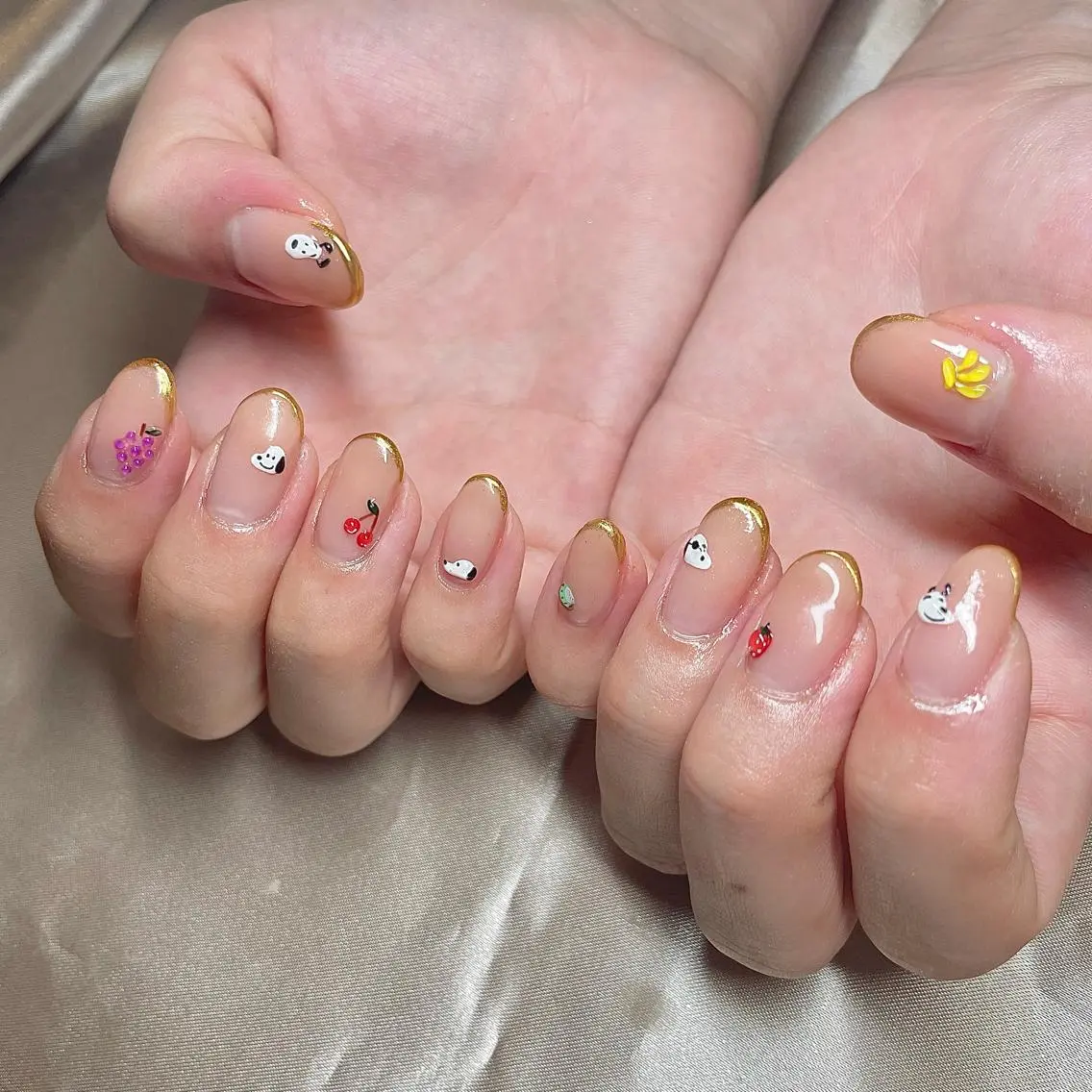 ミディアム カラー パーマ ヘアアレンジ メンズ キッズ ネイル マツエク・マツパ el. by Aoのネイルデザイン