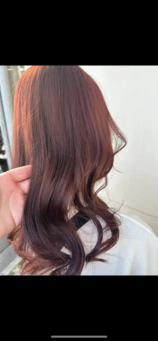 セミロング カラー ブラウンカラー ピンクカラー ピンクブラウン ガーリー×韓国🎀 ⟡.·天野結良⟡.·のヘアスタイル