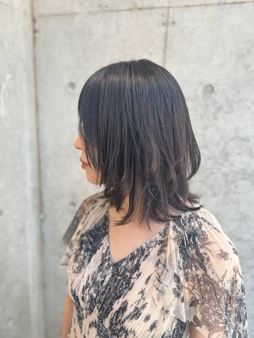 ミディアム 伸ばしかけ レイヤーカット ウルフカット カット 誰より丁寧なカット/ 小林輝/レイヤーのヘアスタイル