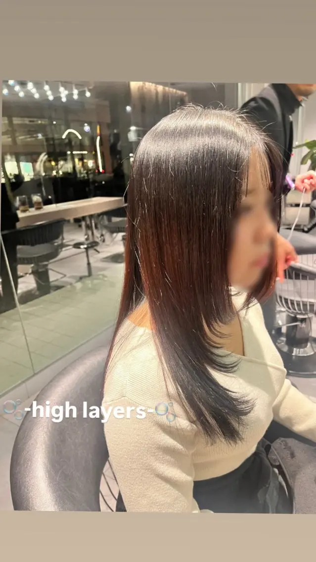 セミロング レイヤーカット レイヤー✂︎ yuinaのヘアスタイル
