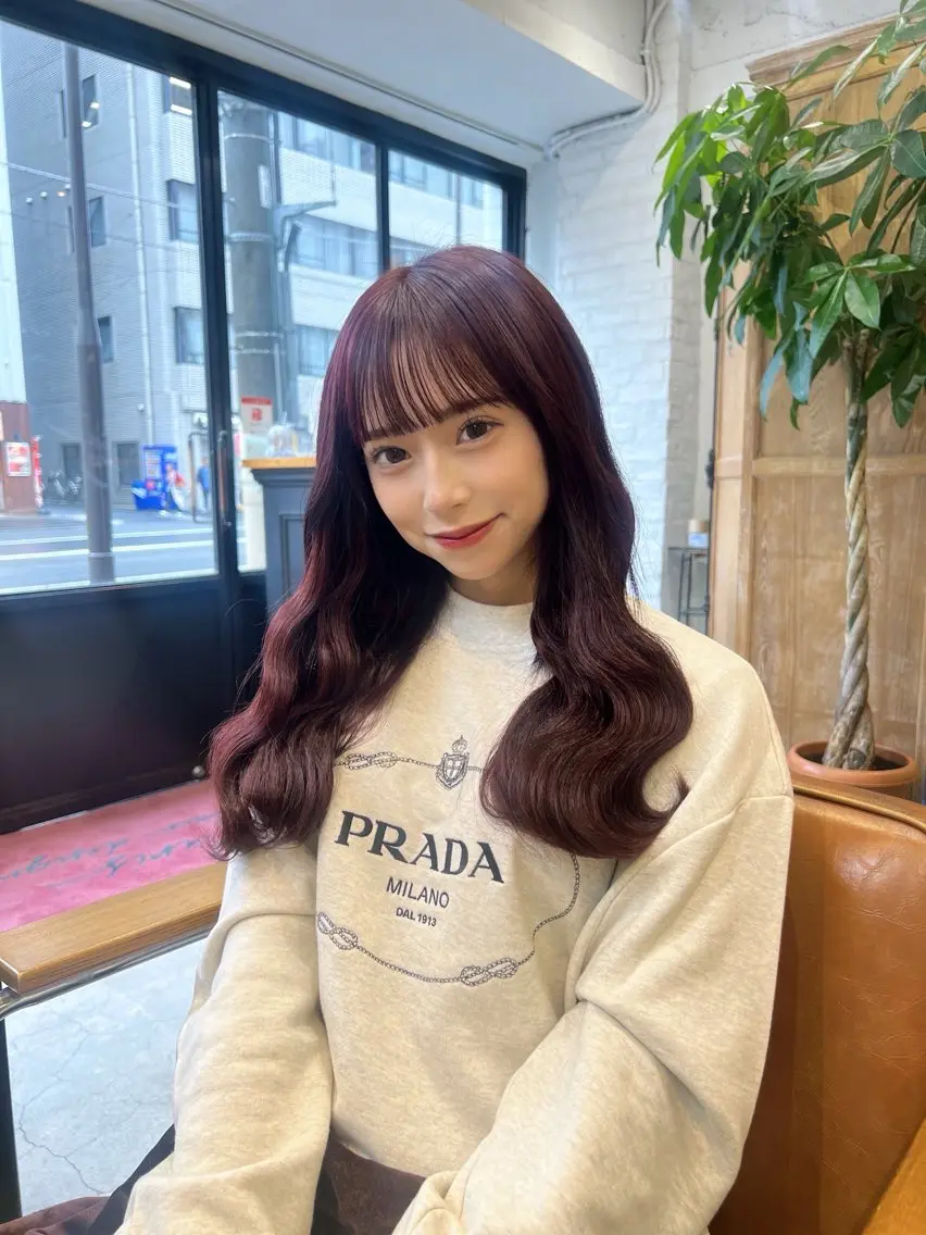 セミロング ヘアカラー 秋葉原　柏木絢汰 ✨当日予約okのヘアスタイル