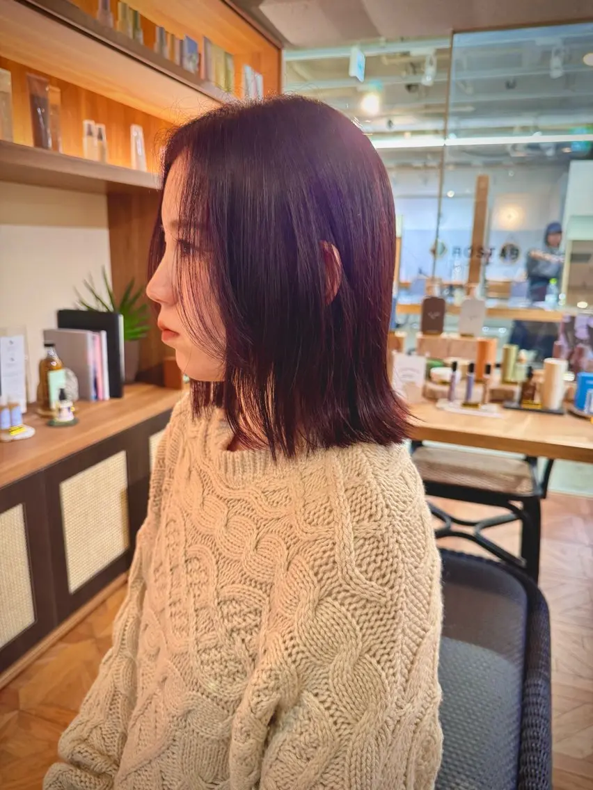 ミディアム ヘアカラー ROSTAR セイゴのヘアスタイル