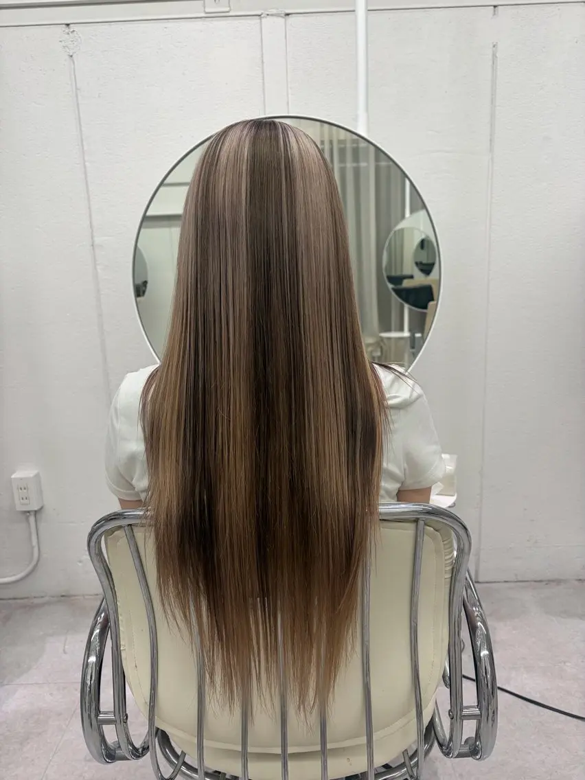 ロング カラー ヘアアレンジ ダブルカラー 小島千夏のヘアスタイル