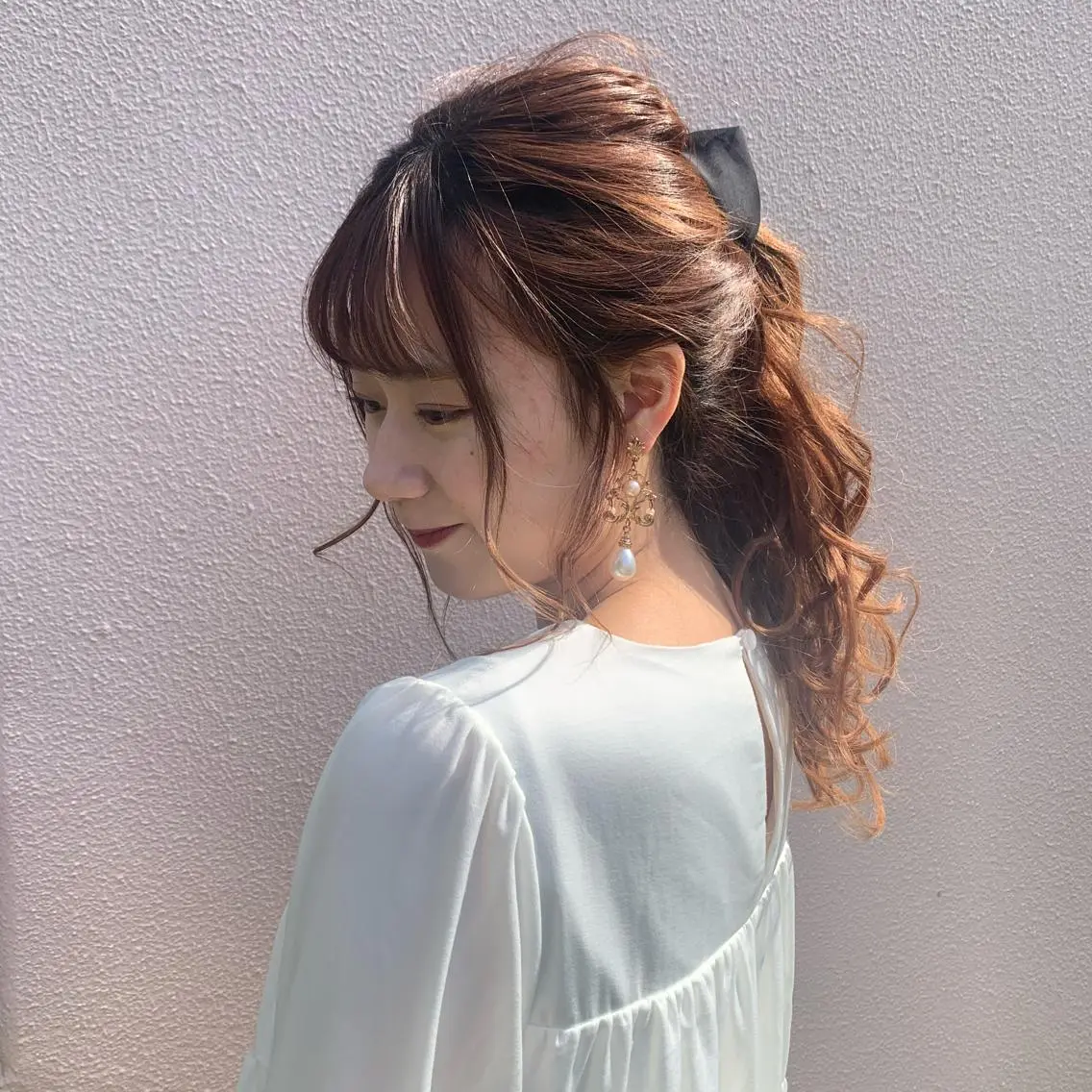 ミディアム 🤎小顔レイヤー /ベージュ🤎友香のヘアスタイル