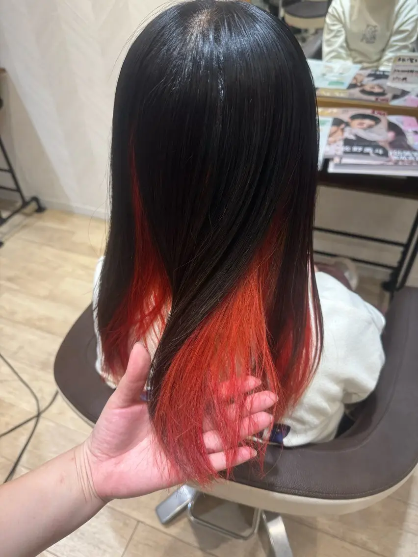 インナーカラーのみ🍭ブリーチ込みの写真