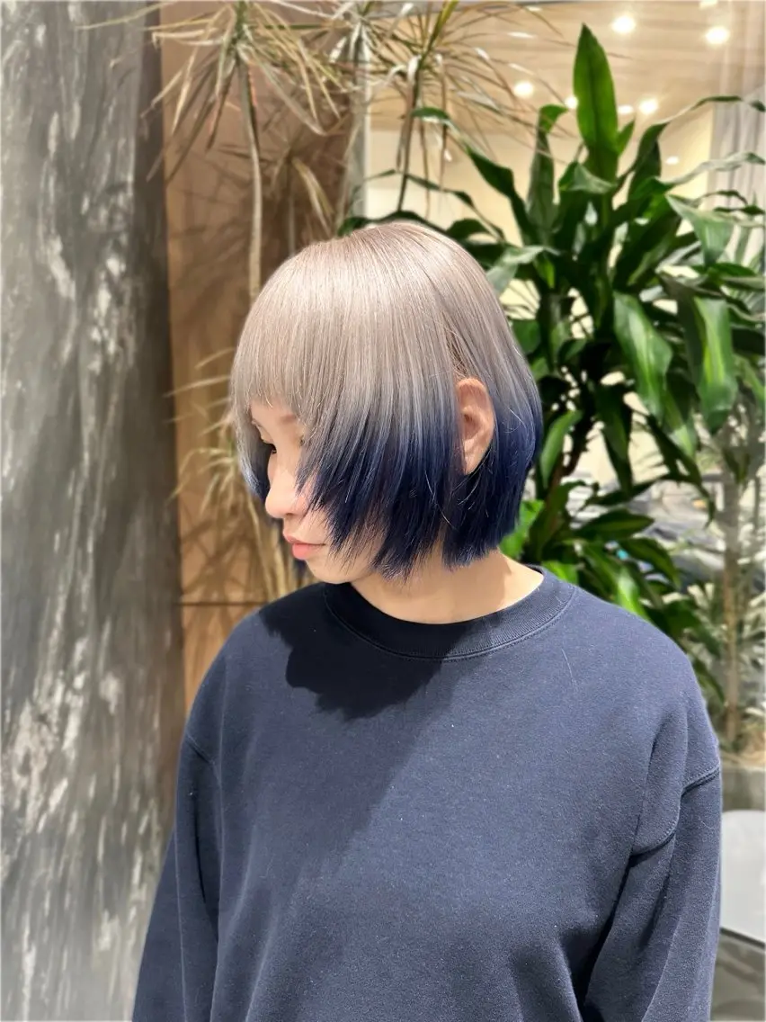 ショート カラー ブリーチ ケアブリーチ デザインカラー ダブルカラー グレージュ ヘアカラー トリートメント 💋ハイトーンデザイ ンヘア💋A'nyuのヘアスタイル